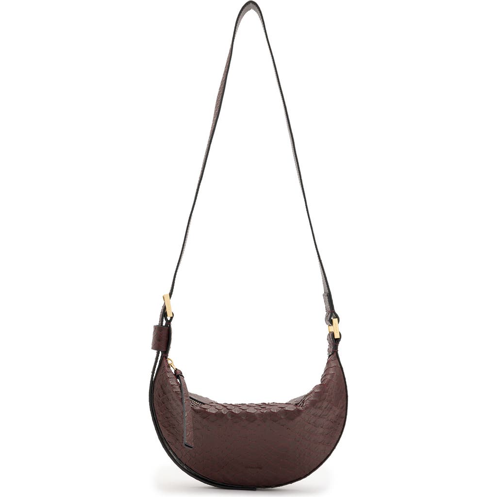 ALLSAINTS ALLSAINTS HALF MOON LEATHER CROSSBODY BAG