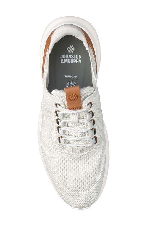 Johnston & Murphy Amherst 2.0 Knit Plain Toe Sneaker In White Knit