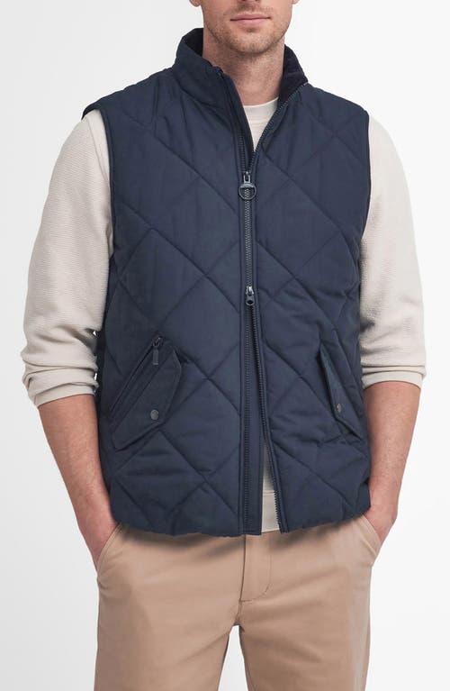 Shop Barbour City Chelsea Quilted Vest In Navy Blue