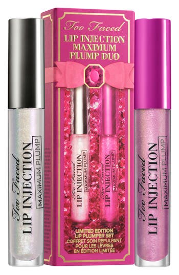 Too Faced Lip Injection Maximum Plump Lip Gloss Duo $66 Value In Multi