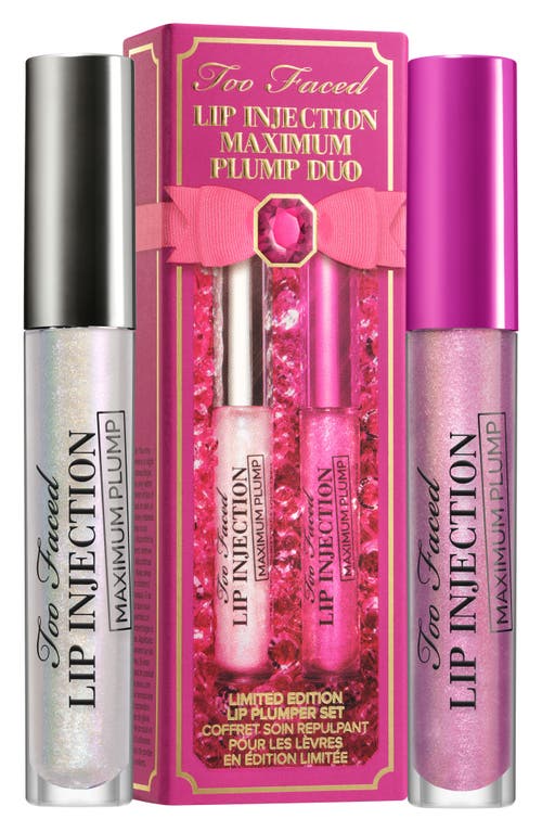 Shop Too Faced Lip Injection Maximum Plump Lip Gloss Duo $66 Value In Multi