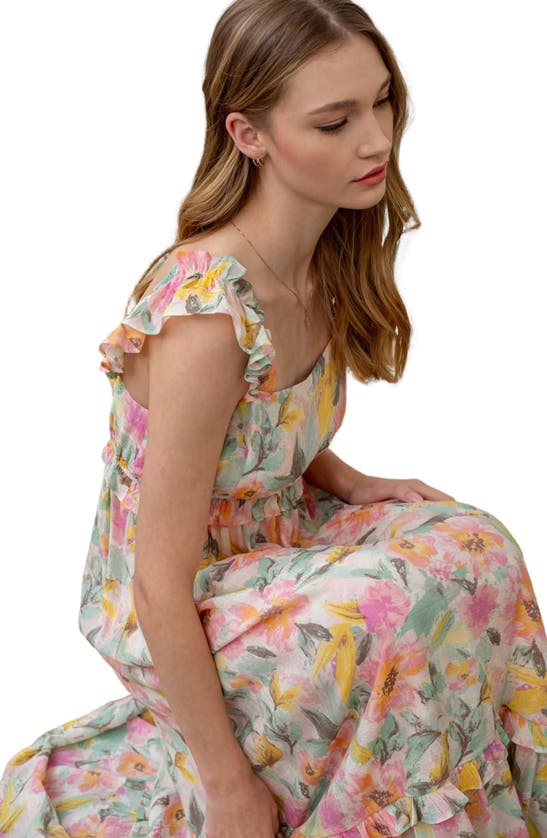 BLU PEPPER BLU PEPPER FLORAL MIDI SUNDRESS