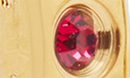 Kate Spade New York Cubic Zirconia Huggie Hoop Earrings In Ruby.