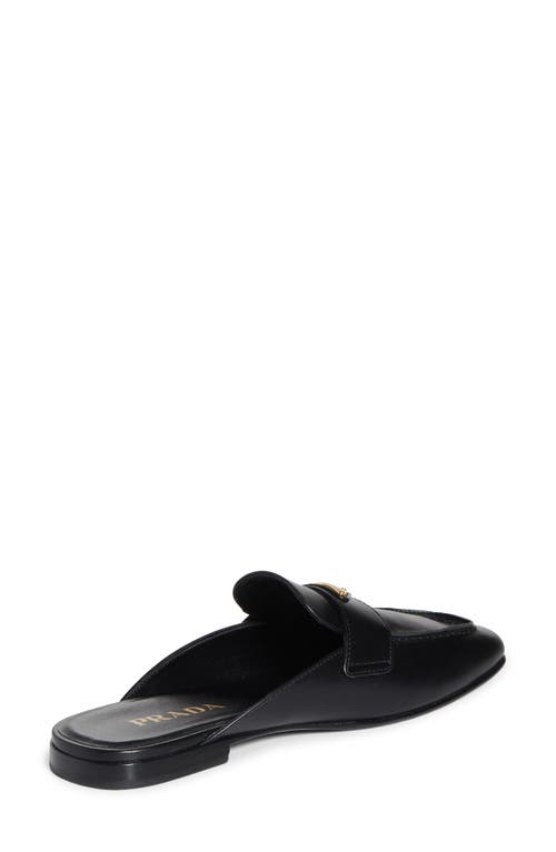 Shop Prada Logo Loafer Mule In Nero