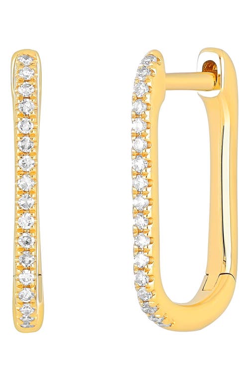 EF Collection Lola Diamond Hoop Earrings in 14K Yellow Gold
