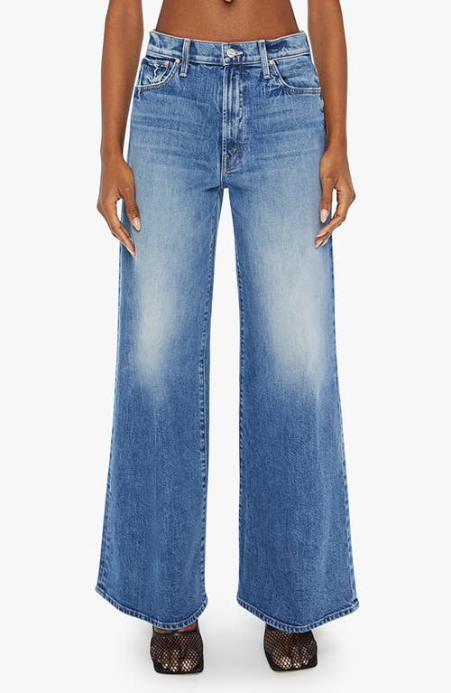 Shop Mother The Ditcher Roller Sneak Wide Leg Jeans In Music Is The Medium