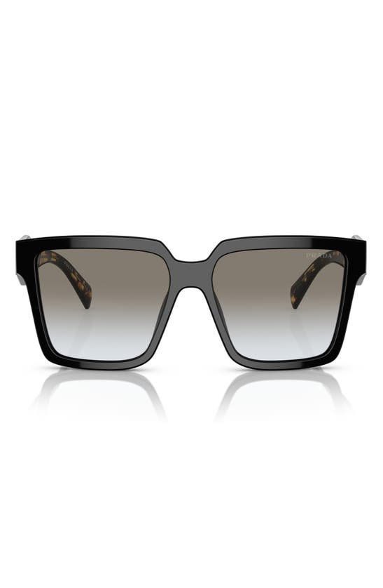 Shop Prada 57mm Square Sunglasses In Black