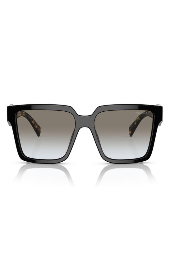 Prada 57mm Square Sunglasses In Black