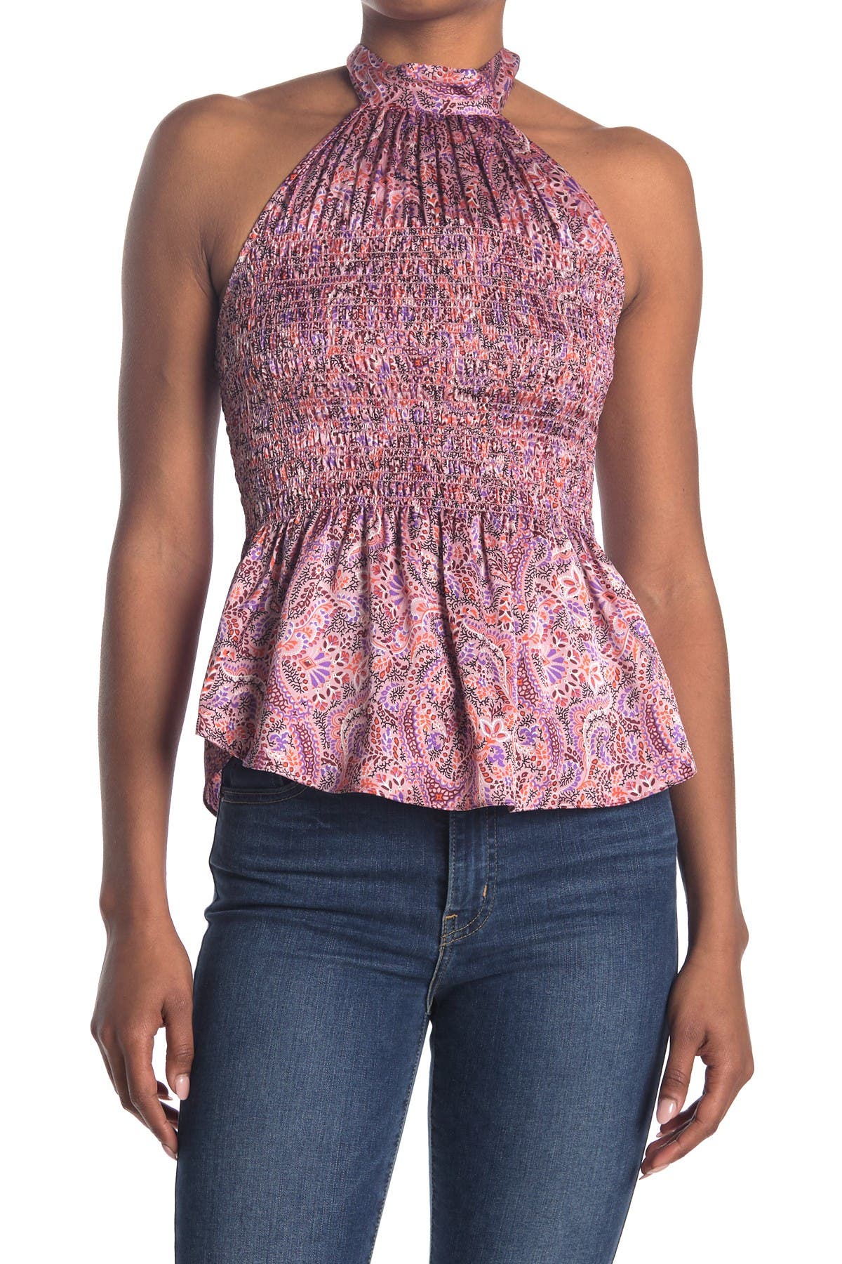 halter peplum top