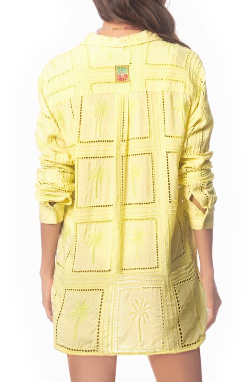 Shop Maaji Palmetto Mandy Cover-up Tunic In Yellow