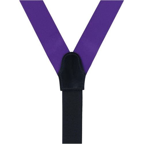 Trafalgar Big & Tall Phoenix 38mm Grosgrain Non Stretch Ribbon Button End Suspenders In Purple