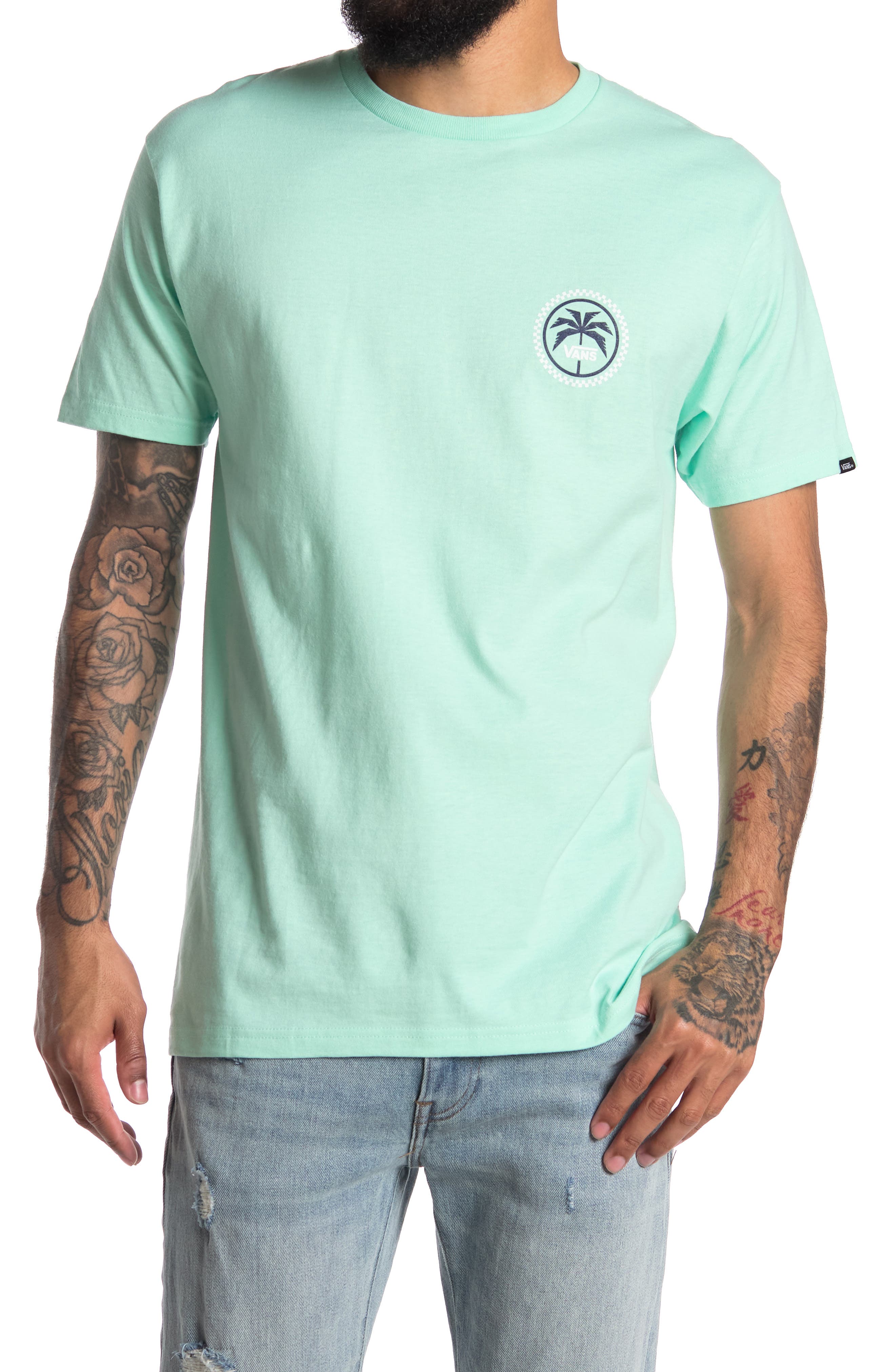 Vans Viewpoint Short Sleeve T-shirt In Light/pastel Green