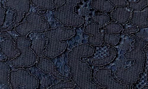 English Factory Lace & Sequin Top In Navy