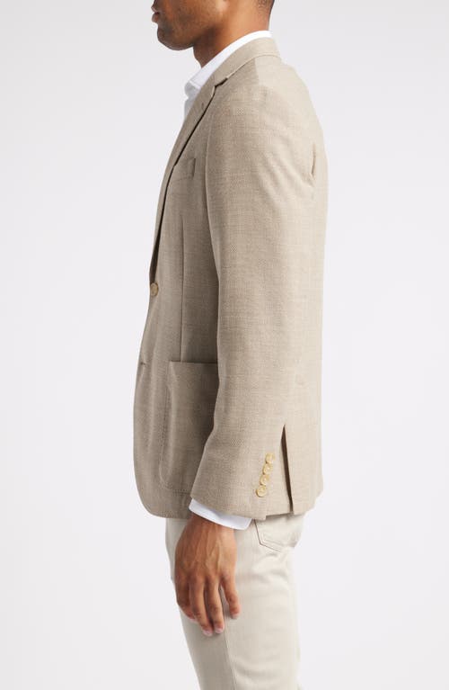 Shop Nordstrom Herringbone Stretch Wool Sport Coat In Beige Herringbone