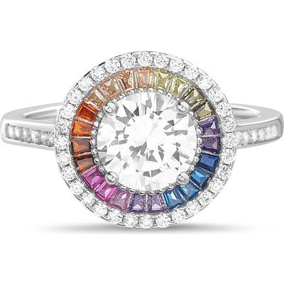 Lesa Michele Multicolor Halo Round Ring