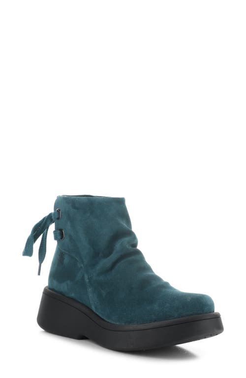 Shop Fly London Mebs Bootie In 002 Petrol Oil Suede