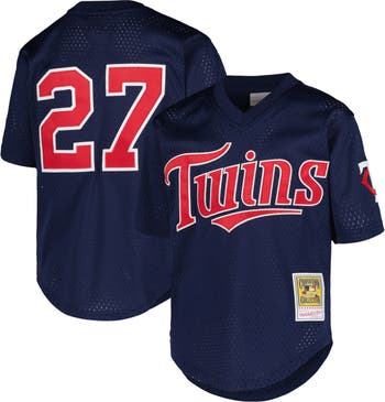 Mitchell & Ness Youth Mitchell & Ness David Ortiz Navy Minnesota Twins  Cooperstown Collection Mesh Batting Practice Jersey
