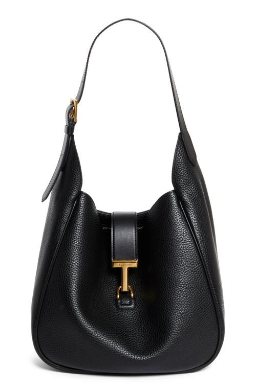 TOM FORD Medium Monarch Leather Hobo Bag in Black at Nordstrom