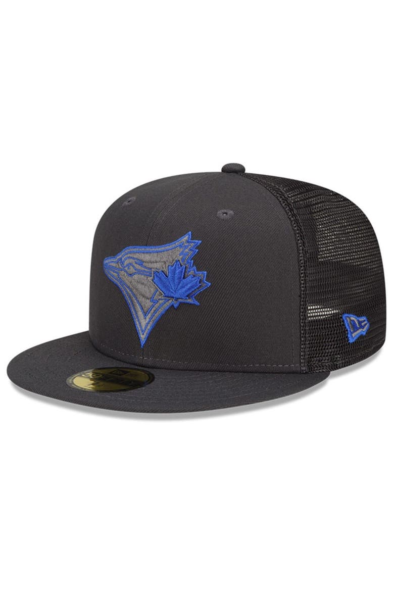 New Era Men's New Era Graphite Toronto Blue Jays 2022 Batting Practice 59FIFTY Fitted Hat New Era Men's New Era Graphite Toronto Blue Jays 2022 Batting Practice 59FIFTY Fitted Hat