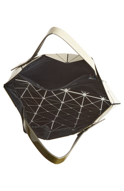 Shop Bao Bao Issey Miyake Lucent Colorblock Tote In Khaki X Light Khaki