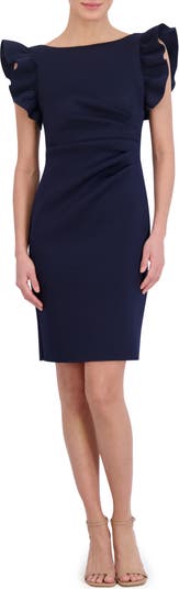 Eliza j ruffle sleeve hotsell sheath dress