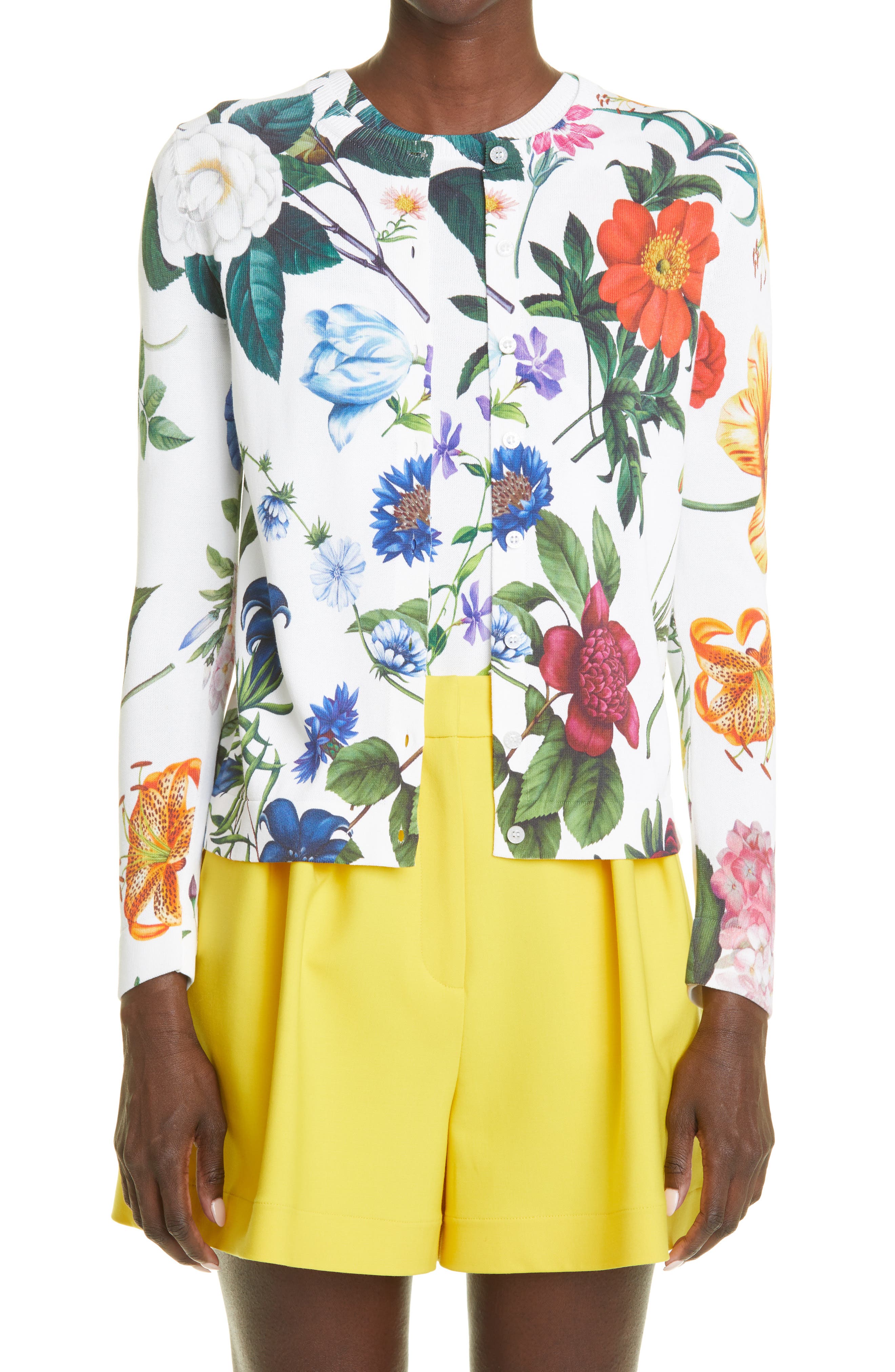 flower long cardigan