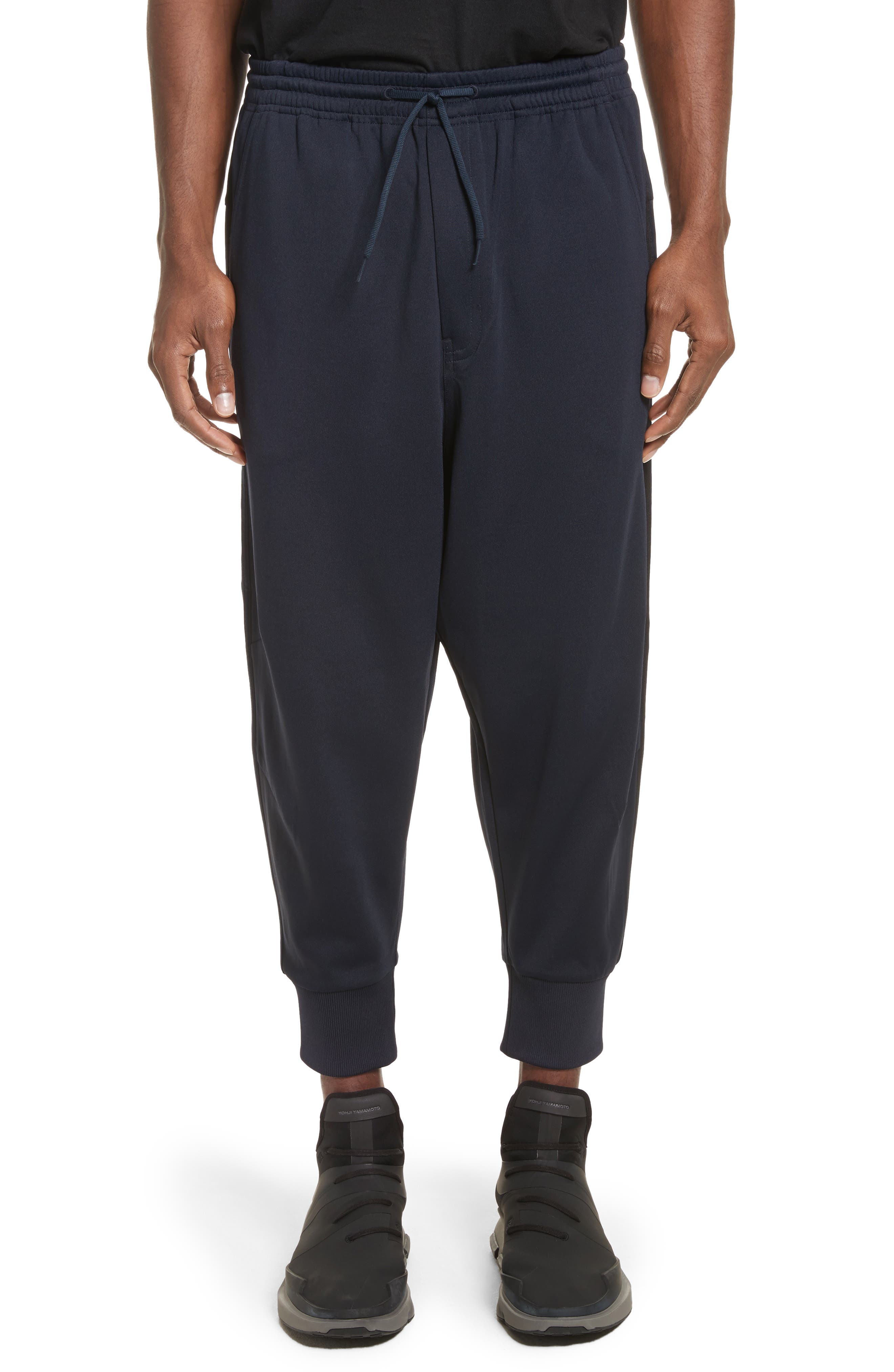 cropped adidas track pants