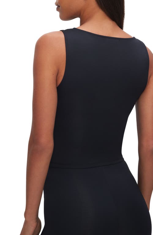 GOOD AMERICAN GOOD AMERICAN SCUBA SCOOP NECK CROP TANK 