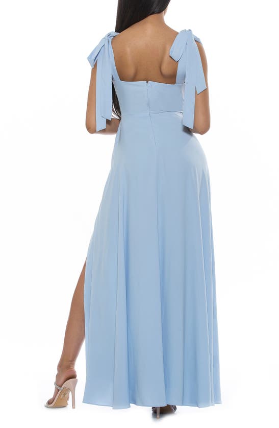 Alexia Admor Arya Sweetheart Tie Strap Maxi Dress In Halogen Blue