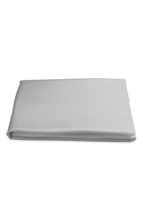 Matouk Nocturne 600 Thread Count Fitted Sheet in Silver at Nordstrom