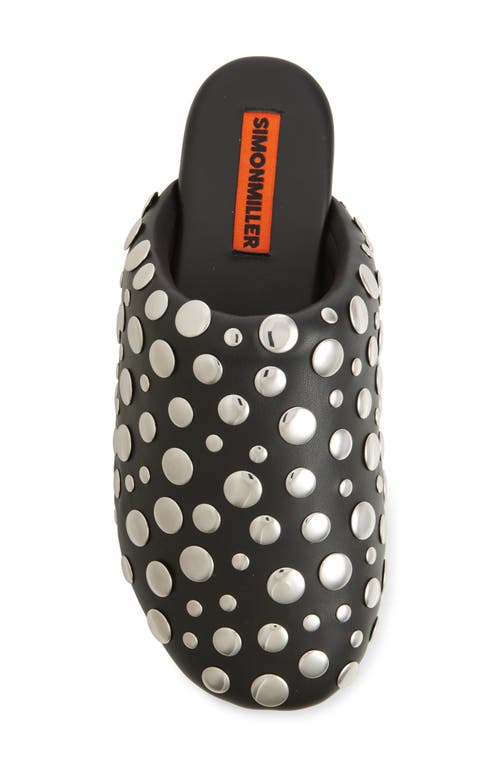 Shop Simon Miller Studded Bubble Mule In Black/silver