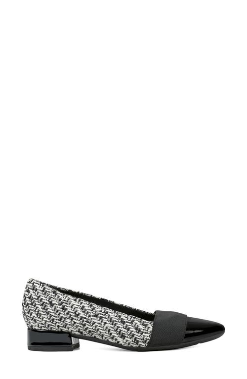 Shop Easy Spirit Casta Pointed Toe Pump In Black Tweed/black Patent