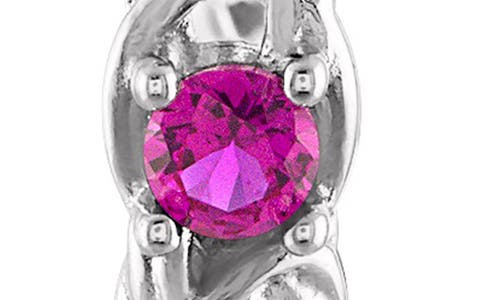 Fzn Stone Hoop Earrings In Ruby
