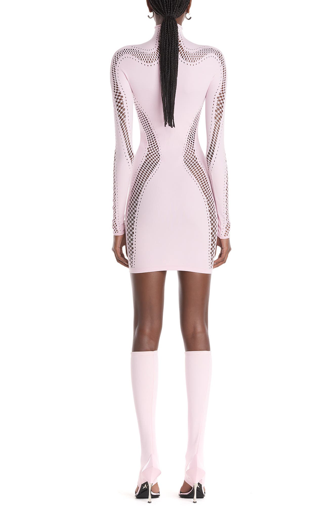 Thierry Mugler - Leggings with mesh inserts and cuffs