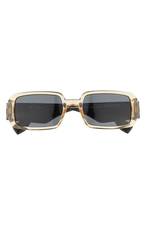 Le Specs Trash Talk 55mm Rectangular Sunglasses in Sand /Black