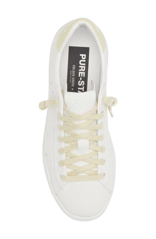 Shop Golden Goose Purestar Low Top Sneaker In White/yellow