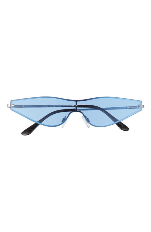 Rad + Refined Mini Sport Oval Sunglasses in Silver/Blue