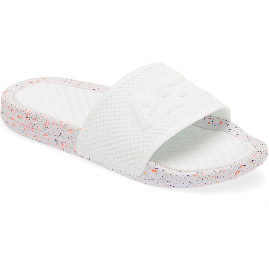 Apl Athletic Propulsion Labs Apl Big Logo Techloom Slide In White/impulse Red/blue Haze