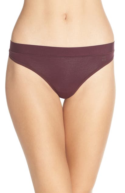 Tommy John Cool Cotton Thong In Winetasting