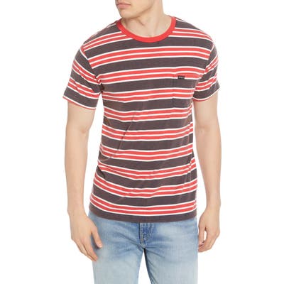 Rvca Lucas Stripe Pocket T-Shirt, Blue