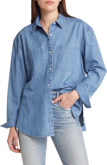 Shirt Light Blue Cotton Denim