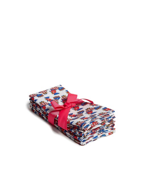 La Doublej Large Napkins Set Of 6 (45x45) Galletti Multicolor In Galletti Multicolor