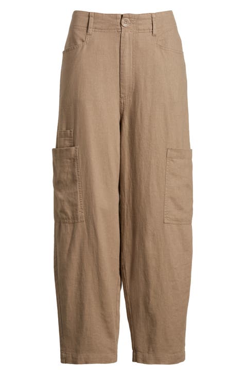 Linen-blend Cargo Pants
