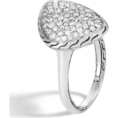 John Hardy Classic Chain Small Pave Diamond Ring