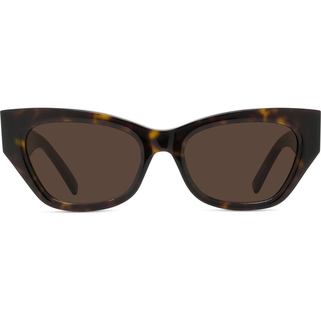 Givenchy 55mm Polarized Cat Eye Sunglasses In Dark Havana/roviex