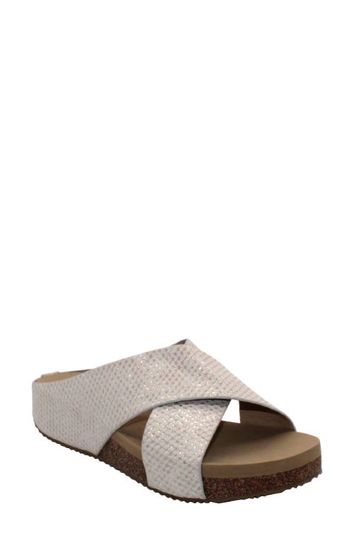 Volatile Ablette Wedge Slide Sandal Champagne Snake at Nordstrom,