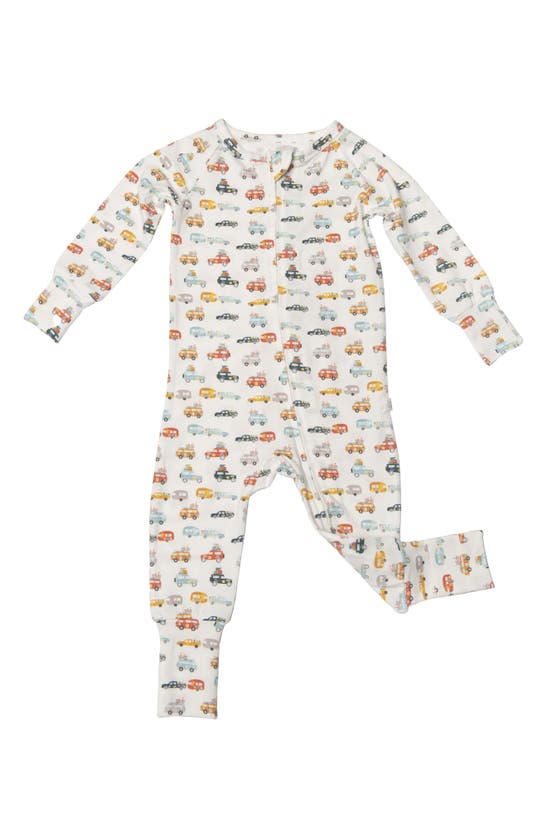 Shop Loulou Lollipop Campers Print Fitted One-piece Pajamas In Camper Vans