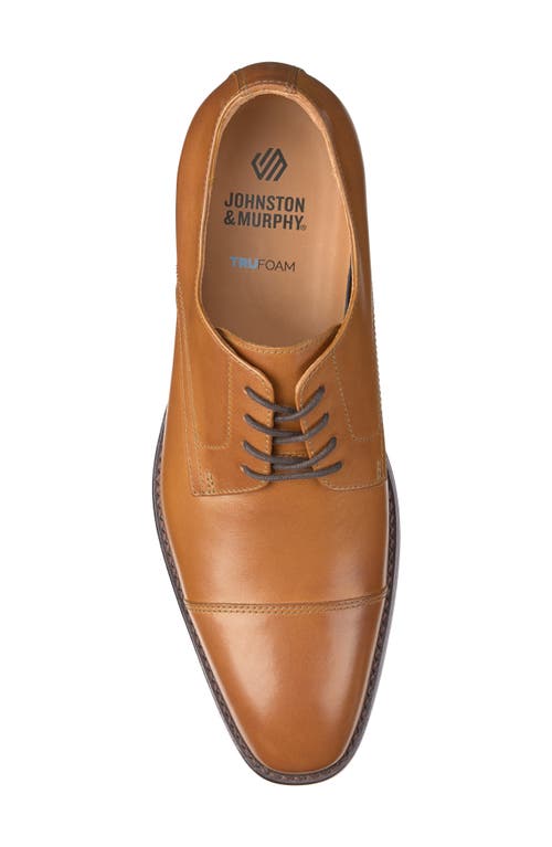 Shop Johnston & Murphy Richland Cap Toe Derby In Tan Full Grain