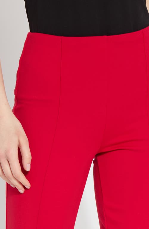 Shop Lyssé Elysse Ankle Ponte Pants In Deep Red