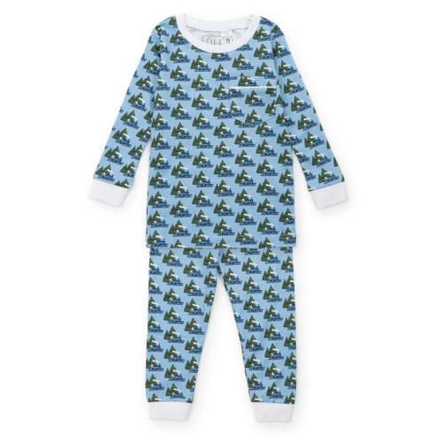 Shop Lila And Hayes Bradford Boys' Pajama Pant Set In North Pole Express